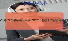 Ƿ 2022-2023ѧ꼶TOPʮУʮµпԾ()
